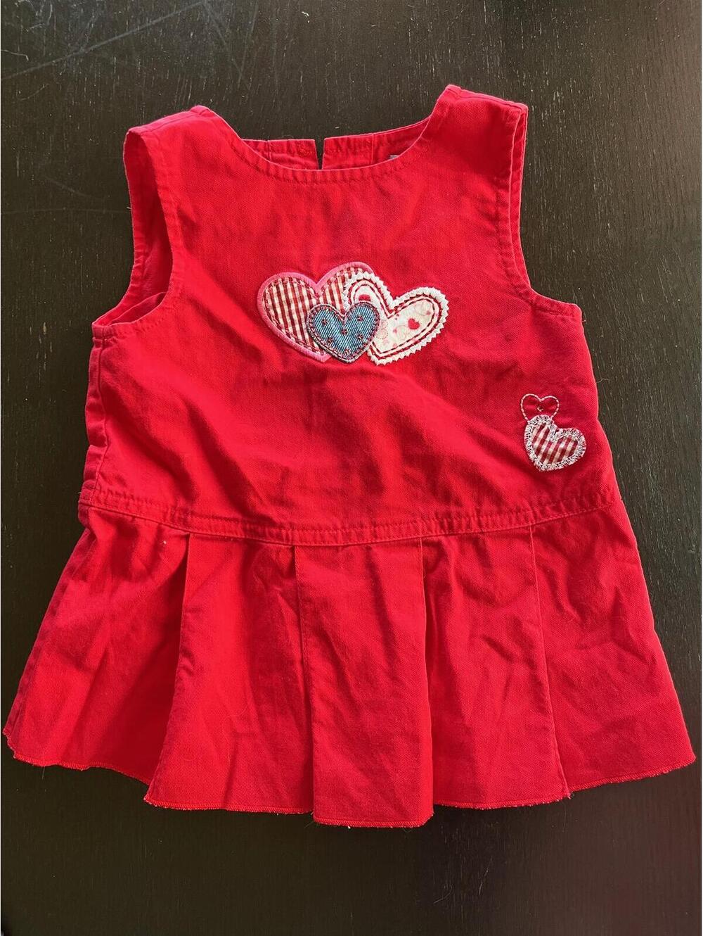 Vintage Koala Kids Red Embroidered Patch Heart 6 - 9 Months Jumper 100% Cotton
